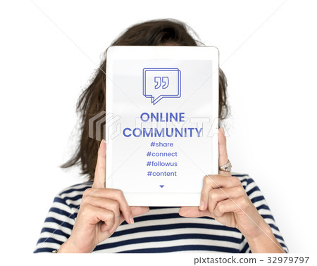 Online Community Speech Bubble with Quotation Mark Online Community Speech Bubble with Quotation Mark 32979797