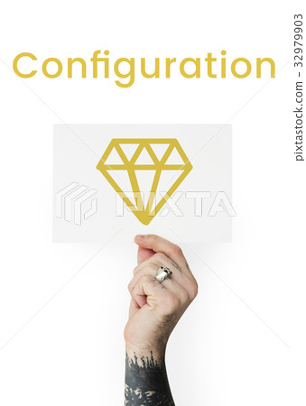 Graphic of creative design with diamond symbol 32979903