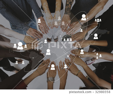 Social Network Connection Avatar Icon Vector 32980358