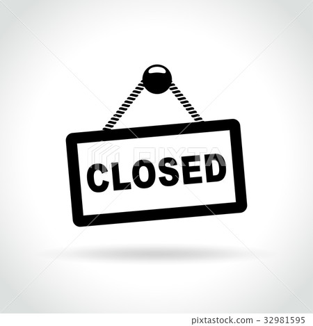 closed sign on white background - Stock Illustration [32981595] - PIXTA