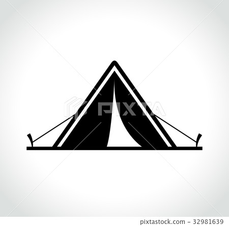 tent icon on white background - Stock Illustration [32981639] - PIXTA