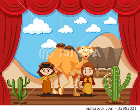 Two arab kids on stage Two arab kids on stage 32982021