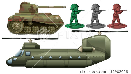 Military vehicles and soldier toys 32982038