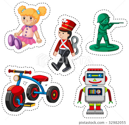 Sticker design for different toys Sticker design for different toys 32982055