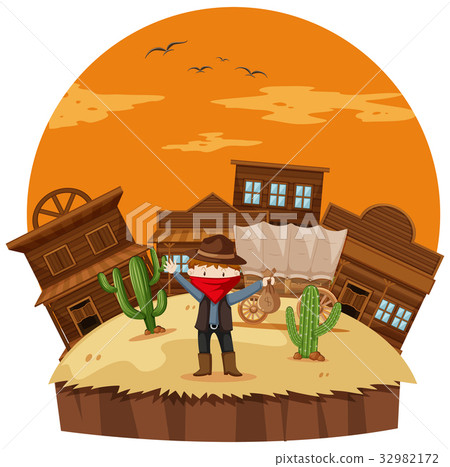 Robber at the cowboy town 32982172