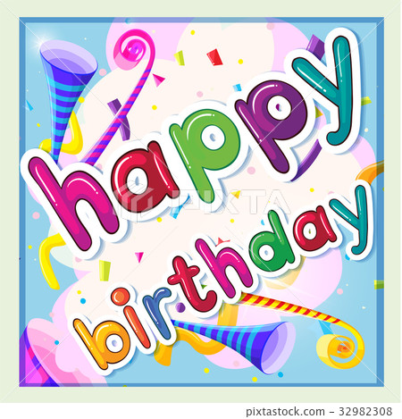 template with party horn in background template with party horn in background 32982308