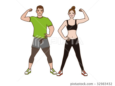 Healthy men and women - Stock Illustration [32983432] - PIXTA