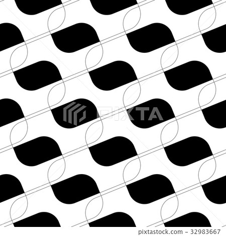 Seamless Curved Shape Pattern Seamless Curved Shape Pattern 32983667