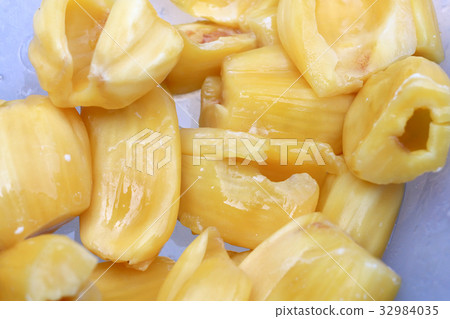Piece of sweet yellow Jackfruit,Tropical fruit. 32984035