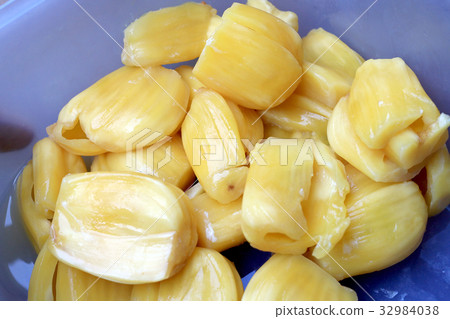Piece of sweet yellow Jackfruit,Tropical fruit. Piece of sweet yellow Jackfruit,Tropical fruit. 32984038