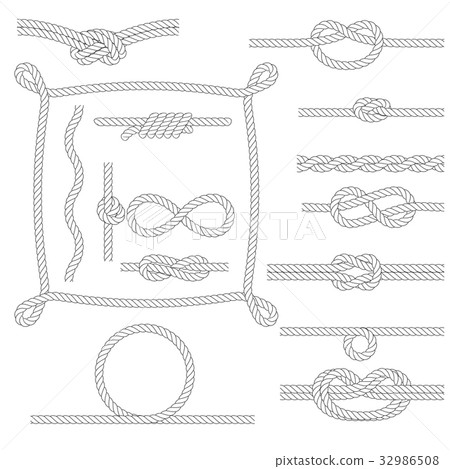 Figured rope frames, knots, borders and corners Figured rope frames, knots, borders and corners 32986508