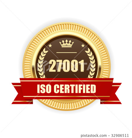 ISO 27001 certified medal  32986511