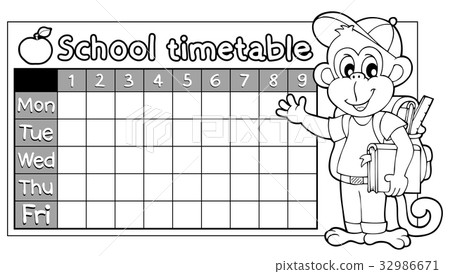 Coloring book timetable topic 6 Coloring book timetable topic 6 32986671