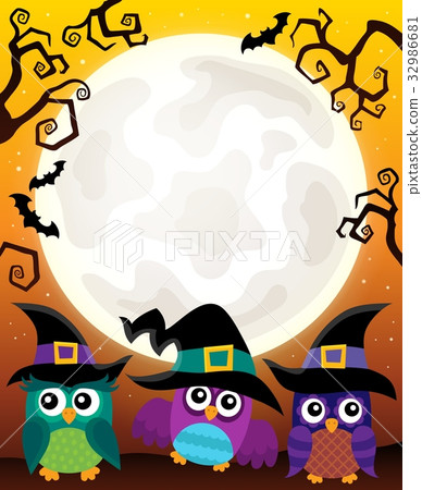 Halloween image with owls theme 3 Halloween image with owls theme 3 32986681