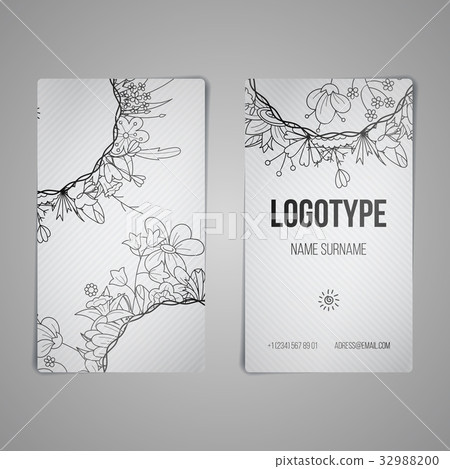 Set of vector design templates. Business card with 32988200