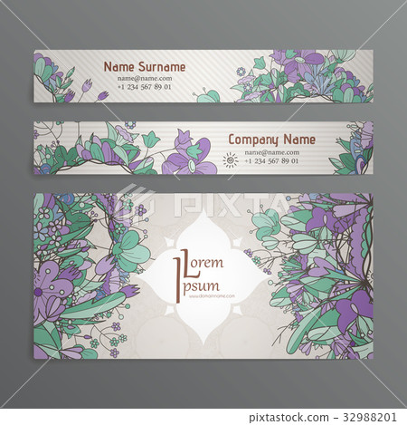 Set of vector design templates. Business card with Set of vector design templates. Business card with 32988201
