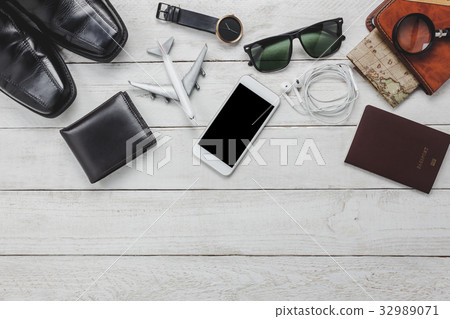 Top view  to travel concept. 32989071