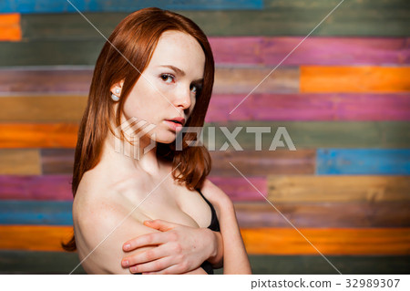 attractive beautiful teen with red hair 32989307