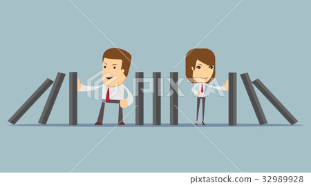 people stopping the domino effect with falling people stopping the domino effect with falling 32989928