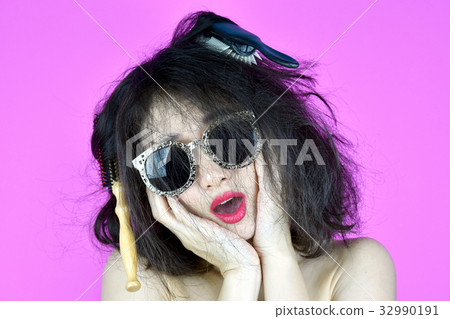 Dry and damaged hair problems. 32990191