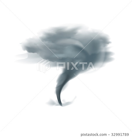 Tornado Realistic Black On White 32991789
