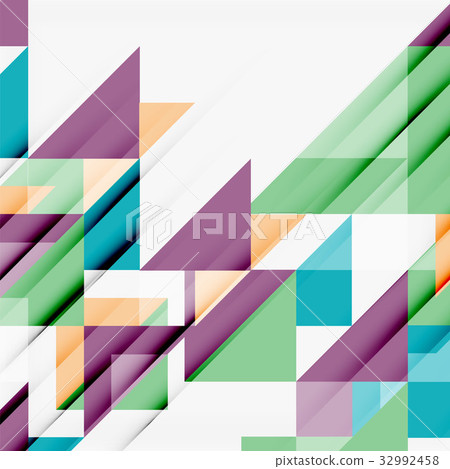 Triangle pattern design background - Stock Illustration [32992458] - PIXTA
