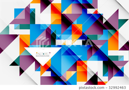 Triangle pattern design background - Stock Illustration [32992463] - PIXTA