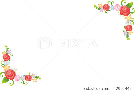 Rose ornament frame Rose ornament frame 32993445