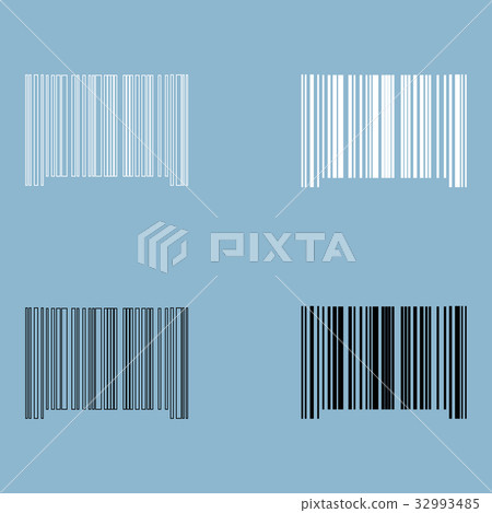 The barcode  the black and white color icon . 32993485