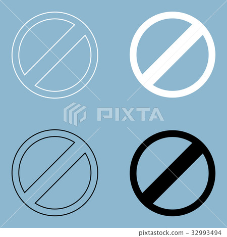 Sign entry prohibited icon . - Stock Illustration [32993494] - PIXTA