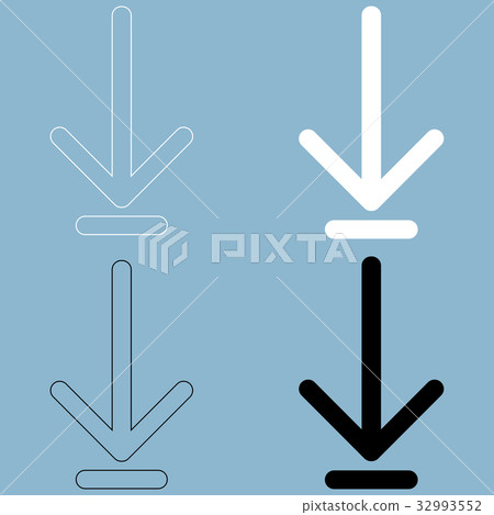 Down arrow or load symbol icon . Down arrow or load symbol icon . 32993552