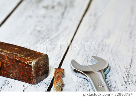 Used hand tools concept - soft focus Used hand tools concept - soft focus 32993784