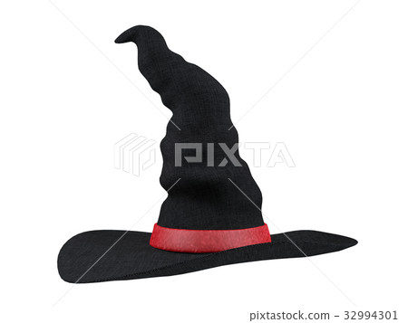 Halloween Witch Hat isolated on white background 32994301