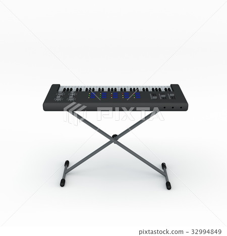 Synthesizer. Isolated on white background.  32994849