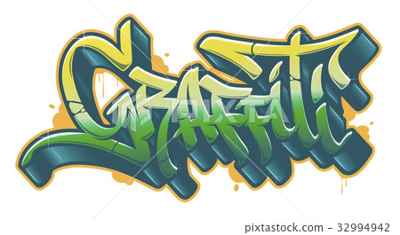 Graffiti word in graffiti style. Vector text - Stock Illustration ...