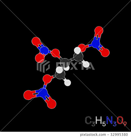 Trinitroglycerin (nitroglycerin) model molecule. 32995380