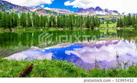 Landscape at the San Pellegrino Pass , Italy 32995432