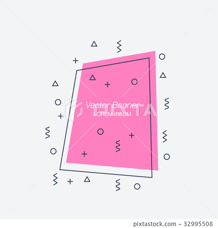 trendy flat geometric vector banners 32995508