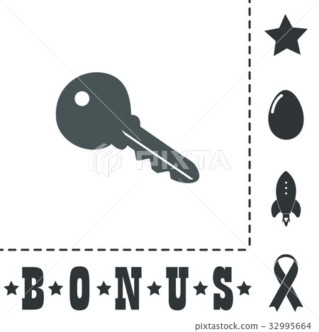 Key symbol isolated on background Key symbol isolated on background 32995664