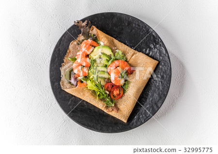 蕎麥麵粉縐gullette galette法國食物 32995775