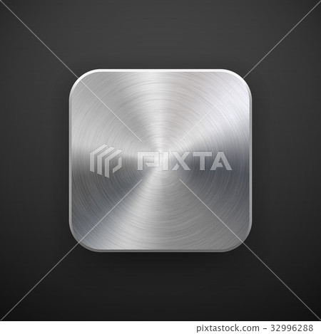 App Icon Template with Metal Texture - Stock Illustration [32996288 ...