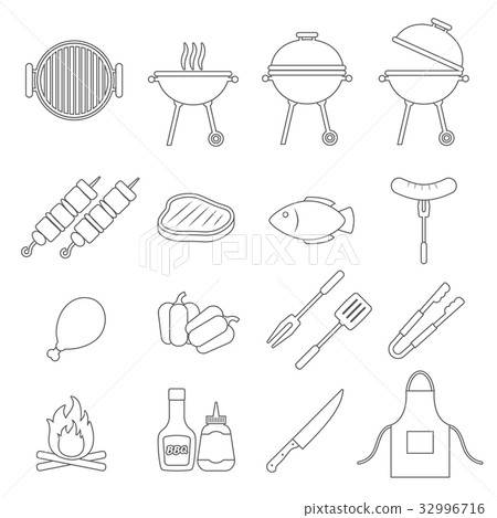 barbecue grill icon barbecue grill icon 32996716