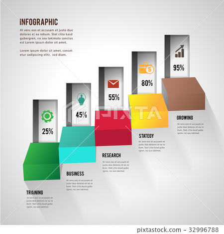 Step infographic chart. Step infographic chart. 32996788