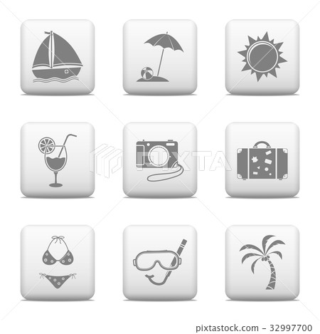 Web buttons - Vacation 32997700