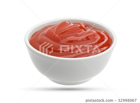 Ketchup on white background Ketchup on white background 32998067