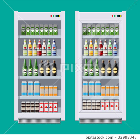 Showcases refrigerators for cooling drinks Showcases refrigerators for cooling drinks 32998345