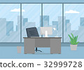 Design of modern office designer workplace 32999728
