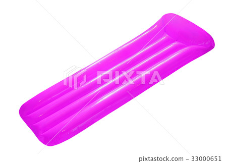 Lilac inflatable pool raft mattress isolated. 33000651