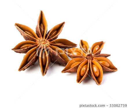 star anise spice isolated on white background star anise spice isolated on white background 33002739