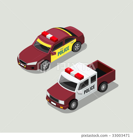 Isometric police car collections Isometric police car collections 33003471